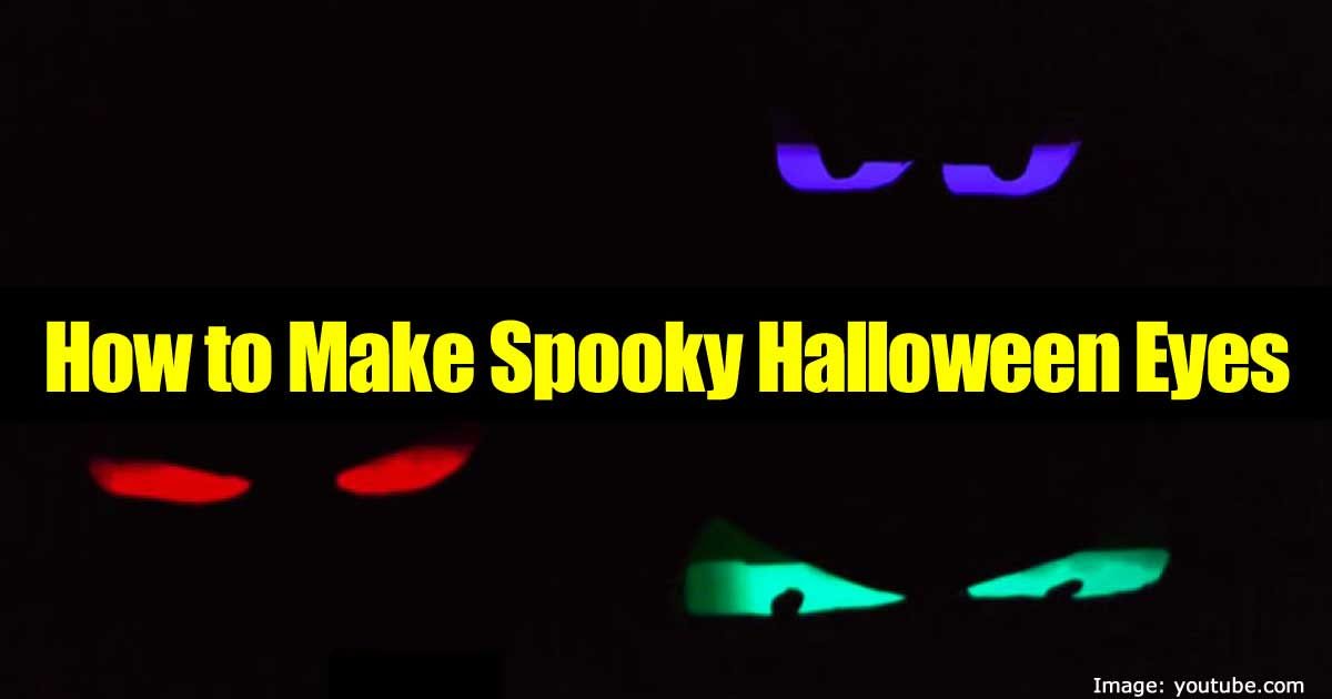 How To Make Scary Spooky Halloween Eyes -