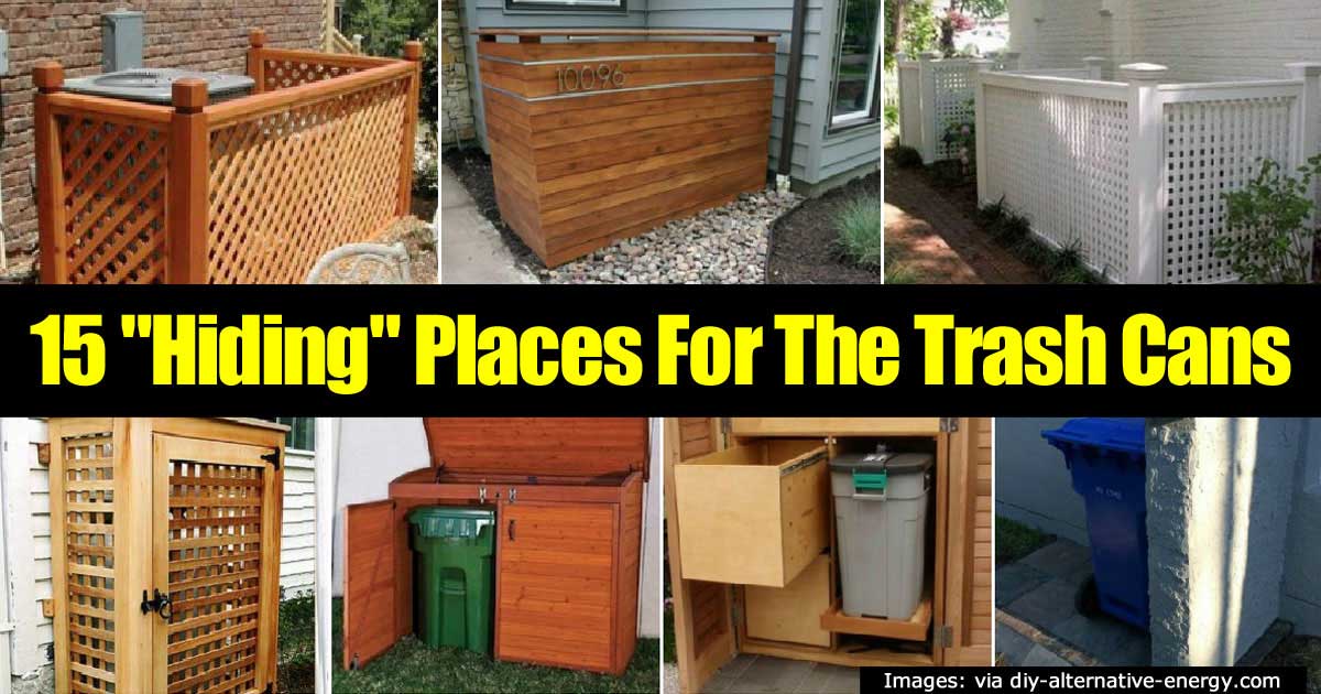 Best Ideas For Hiding Trash Cans Best Ideas For Hiding Trash Cans